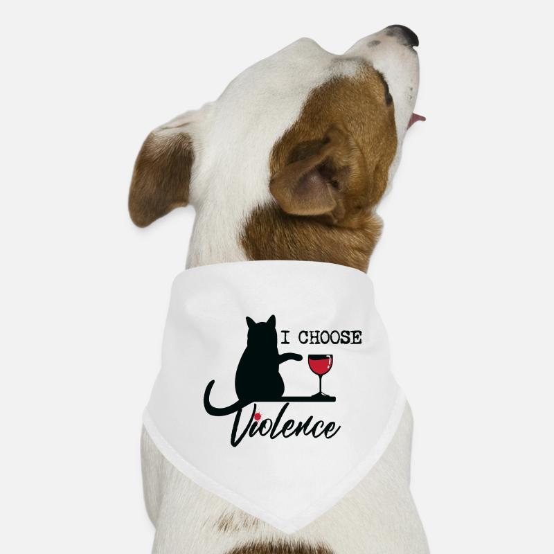 Je choisis Violence Chat (Noir) Bandana pour chien