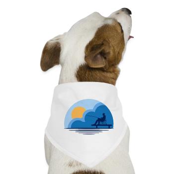Angeln, Angelfreund, Angeln - Hunde-Bandana - Weiß - Vorne