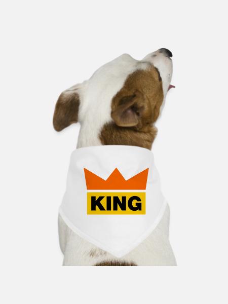 King / 3 Couleurs - Bandana pour chien - blanc - Devant