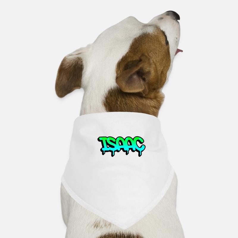 Graffiti First Name Isaac Dog Bandana