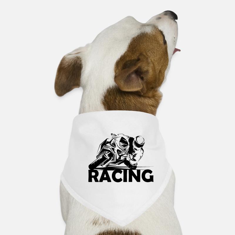 Moto de course Moto Piste de course Logo Icon Image Bandana pour chien