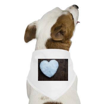 Herz aus Schnee - Hunde-Bandana - Weiß - Vorne