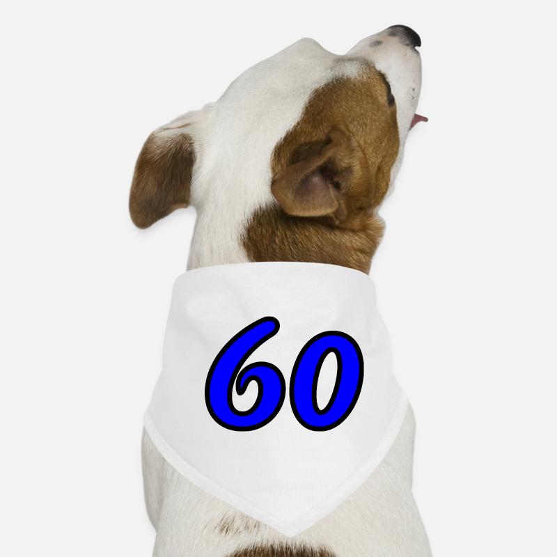 60. 60 JAHRE. 60-JÄHRIGES JUBILÄUM. 60. GEBURTSTAG. Hunde-Bandana