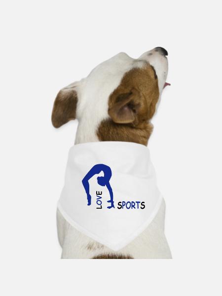 sports - Dog Bandana - white - Front