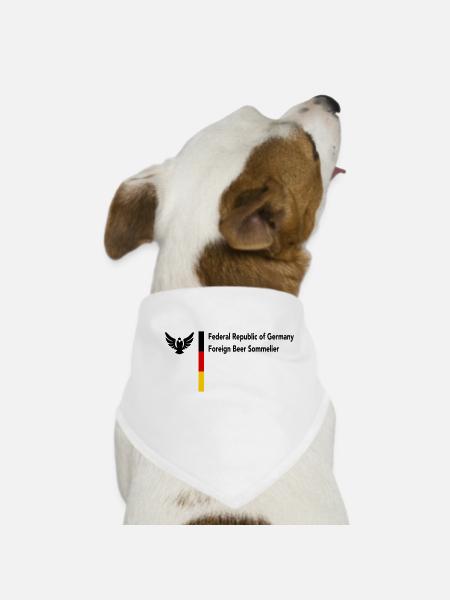 Foreign Beer Sommelier - Hunde-Bandana - Weiß - Vorne
