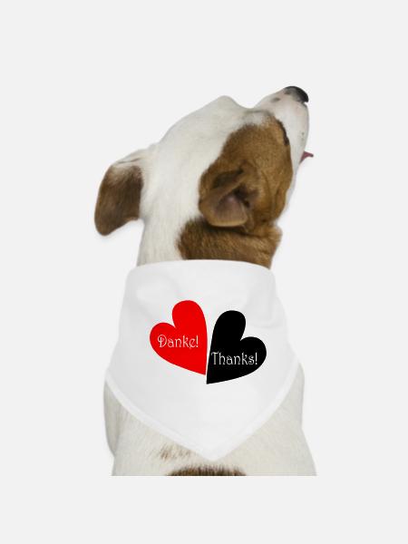 Merci Merci Cœur - Bandana pour chien - blanc - Devant