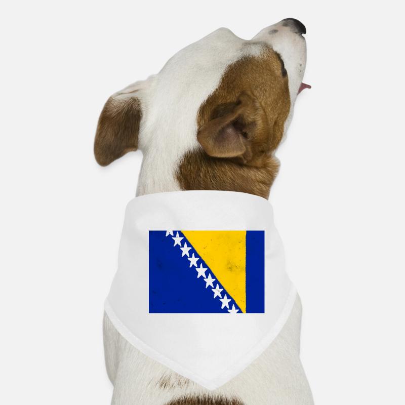 Drapeau de la Bosnie-Herzégovine Bandana pour chien
