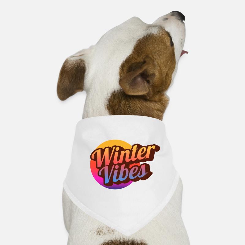 Winter Vibes Retro Gradient Hunde-Bandana