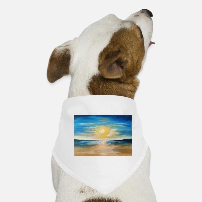Sunset Reflection Over Calm Waters Dog Bandana