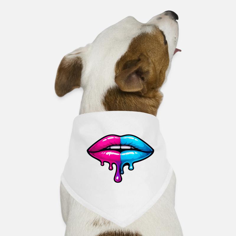Split Neon Lip Melt Hunde-Bandana