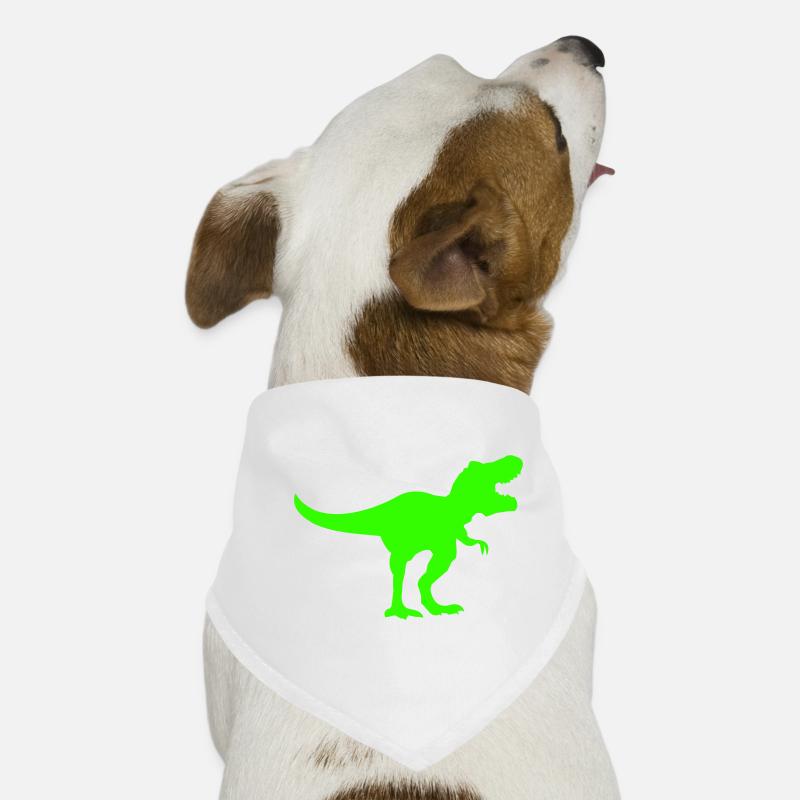 Silhouette de Dino Rex Vert Bandana pour chien