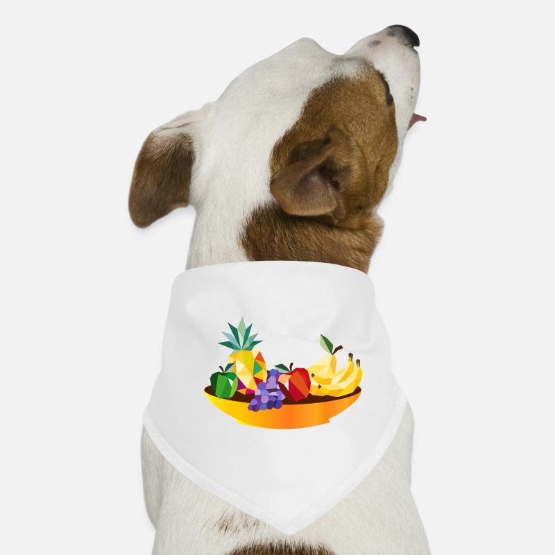Geometric Fruit Still Life – Fruit Bowl Dog Bandana