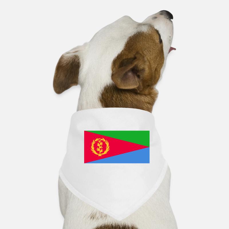 Eritrea-Flagge - Hunde-Bandana - Weiß