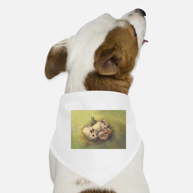 Rabbit Pack - Dog Bandana - white