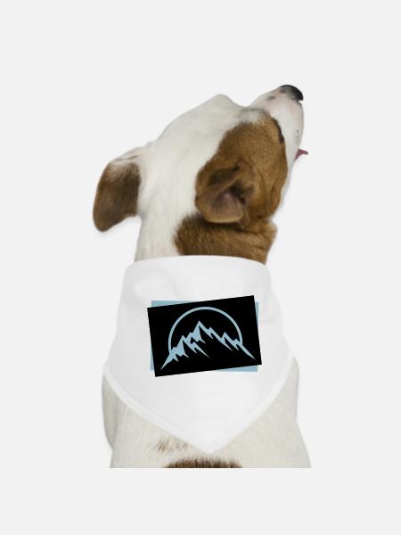 Montagnes symbole de la nature icône - Bandana pour chien - blanc - Devant