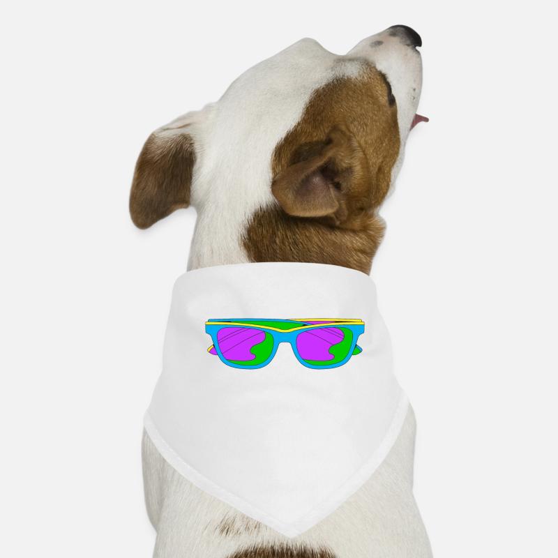 Neon Glasses Trippy Techno Color Dog Bandana