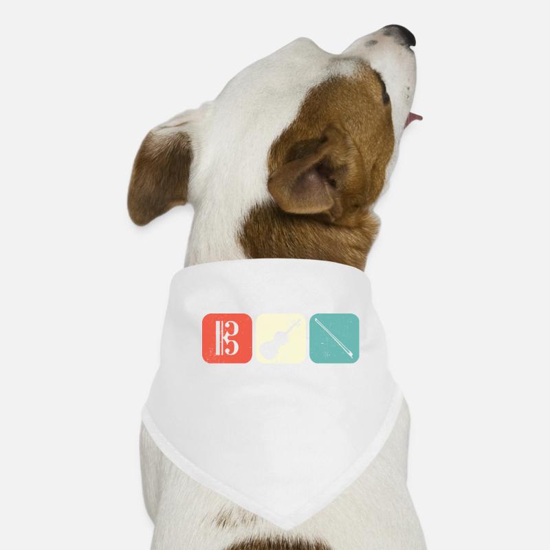 Viola Key Viola Viola Violist - Bandana pour chien - blanc