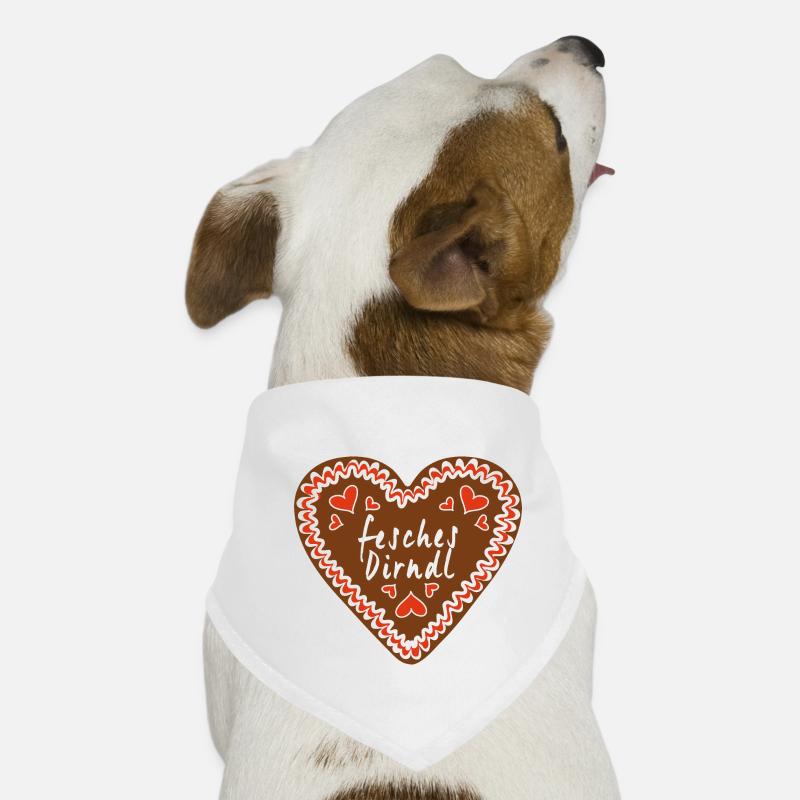 Chic Dirndl Gingerbread Heart Dog Bandana