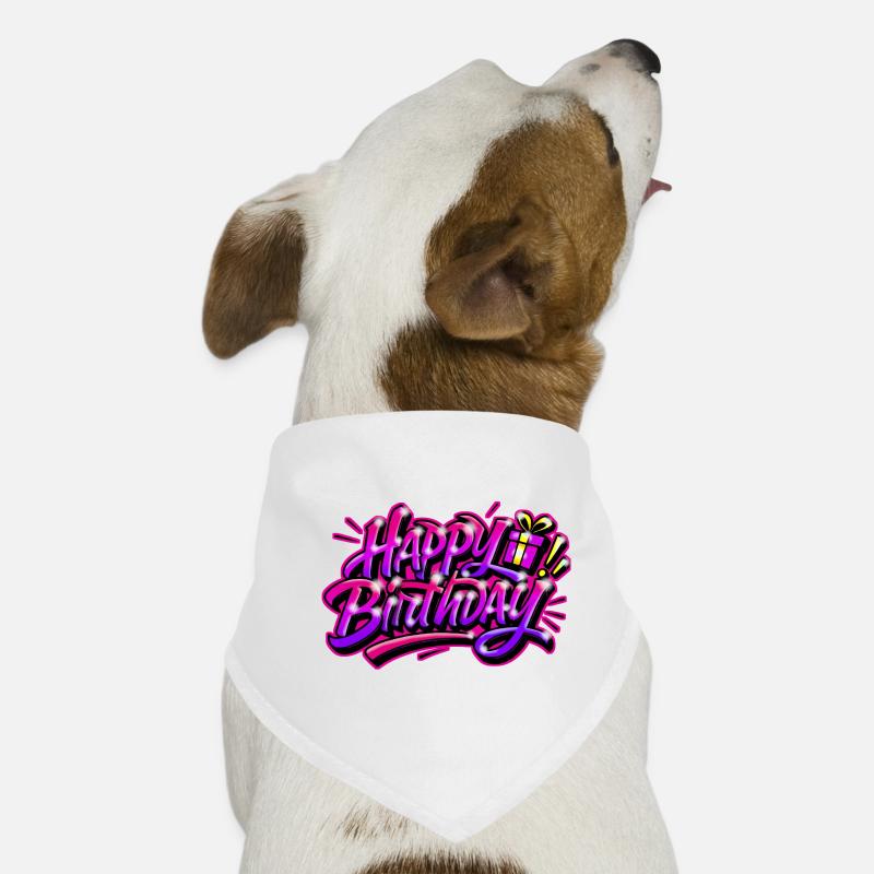 Happy Birthday Graffiti Gift Dog Bandana