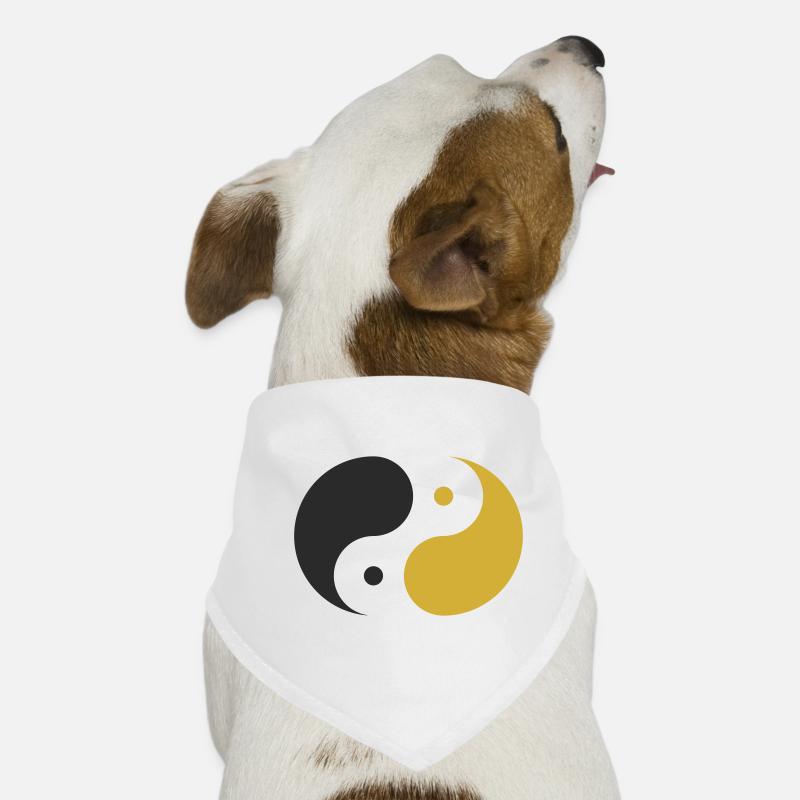 Yin & Yang - Hunde-Bandana - Weiß