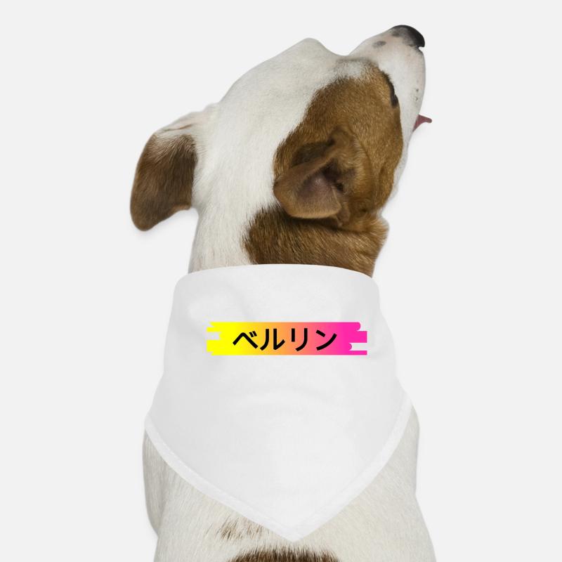 Berlin in Japanese - Japanese script Dog Bandana