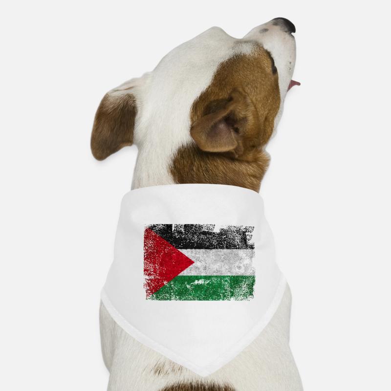 Palestinian Flag Grunge Texture Dog Bandana