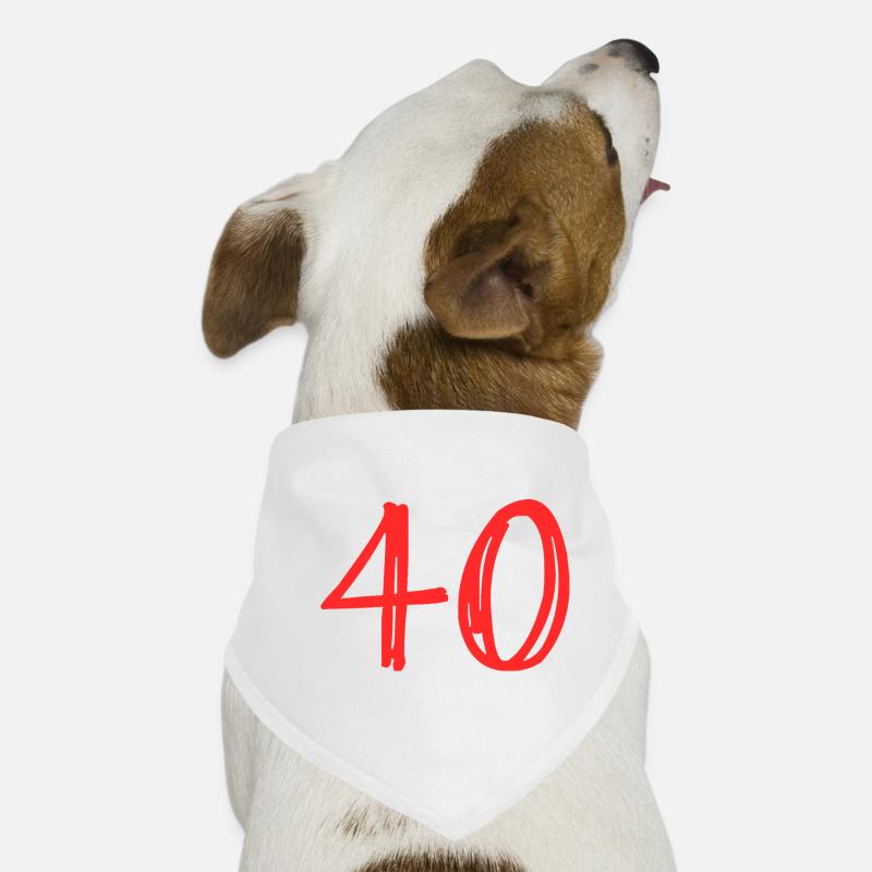 Digital Design Numbers in Red Dog Bandana