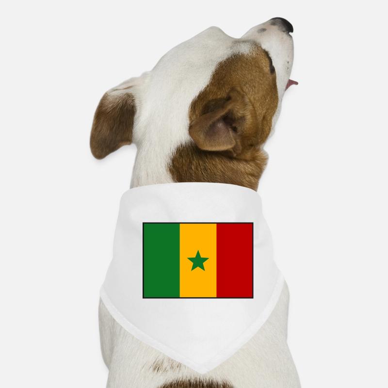 drapeau du Sénégal Bandana pour chien