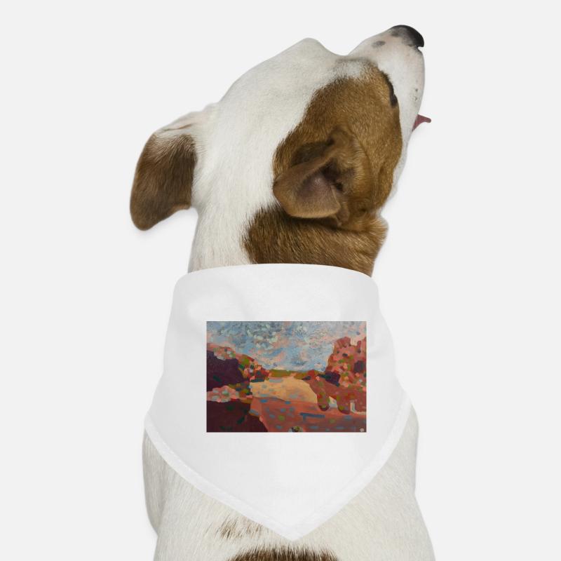 Mosaic pastel landscape Dog Bandana