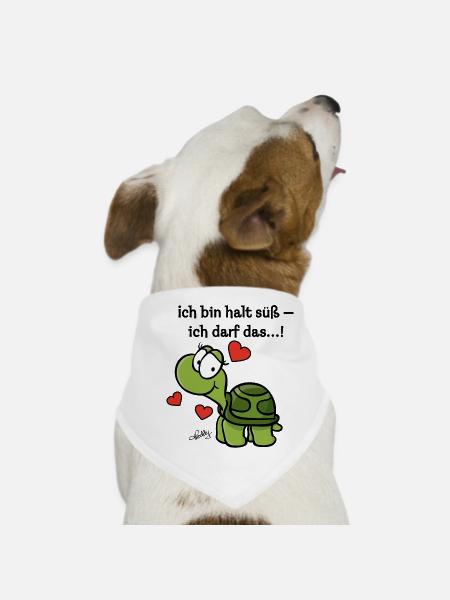 Thoddys Schildkröte - Hunde-Bandana - Weiß - Vorne