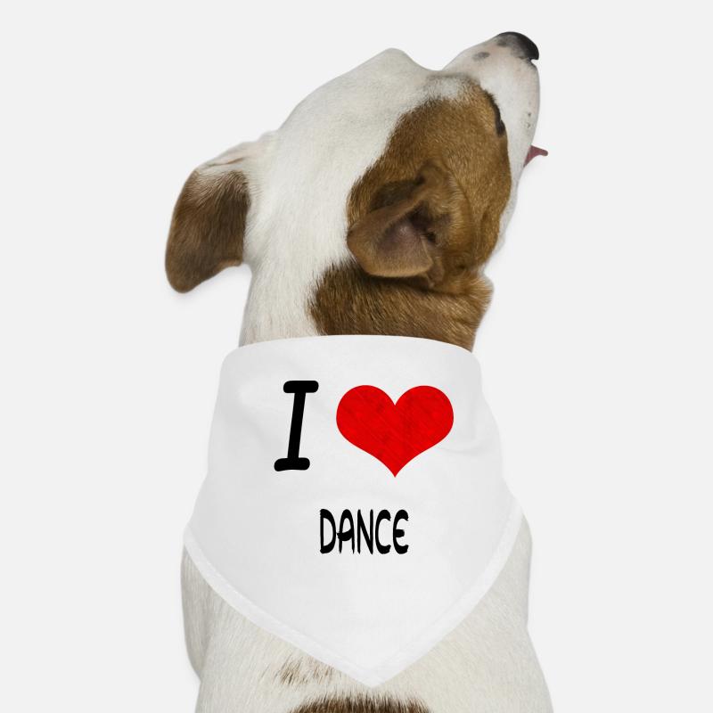 I Love Hobby Present bday DANCE Hunde-Bandana