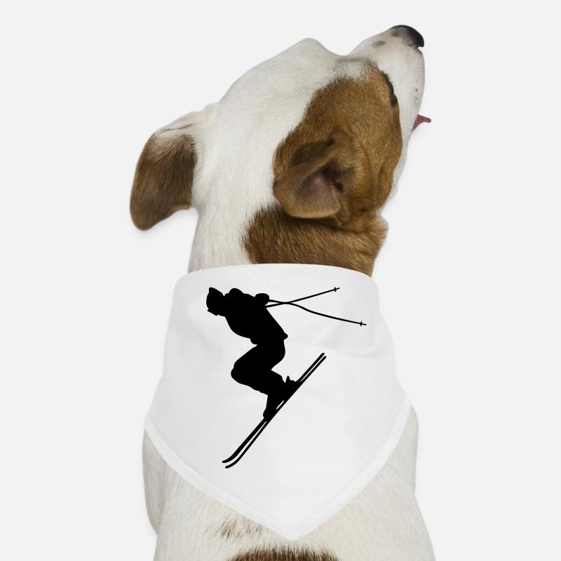 ski - Hunde-Bandana - Weiß