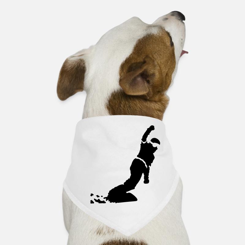 Snowboarder - Hunde-Bandana - Weiß