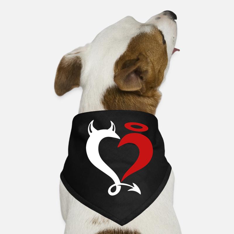 Angel and devil lovers. Dog Bandana