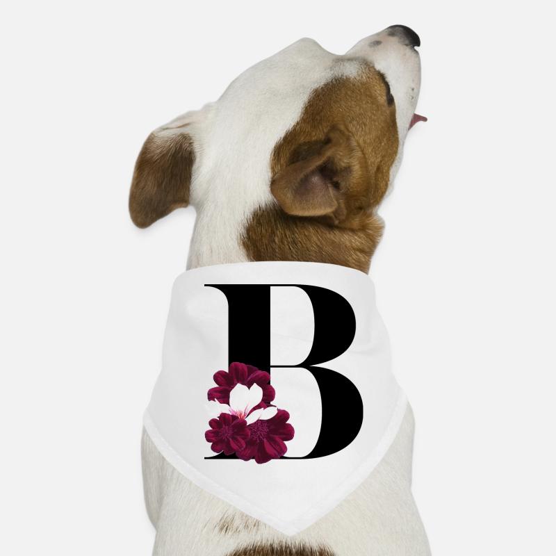 lettre B fleuris Bandana pour chien