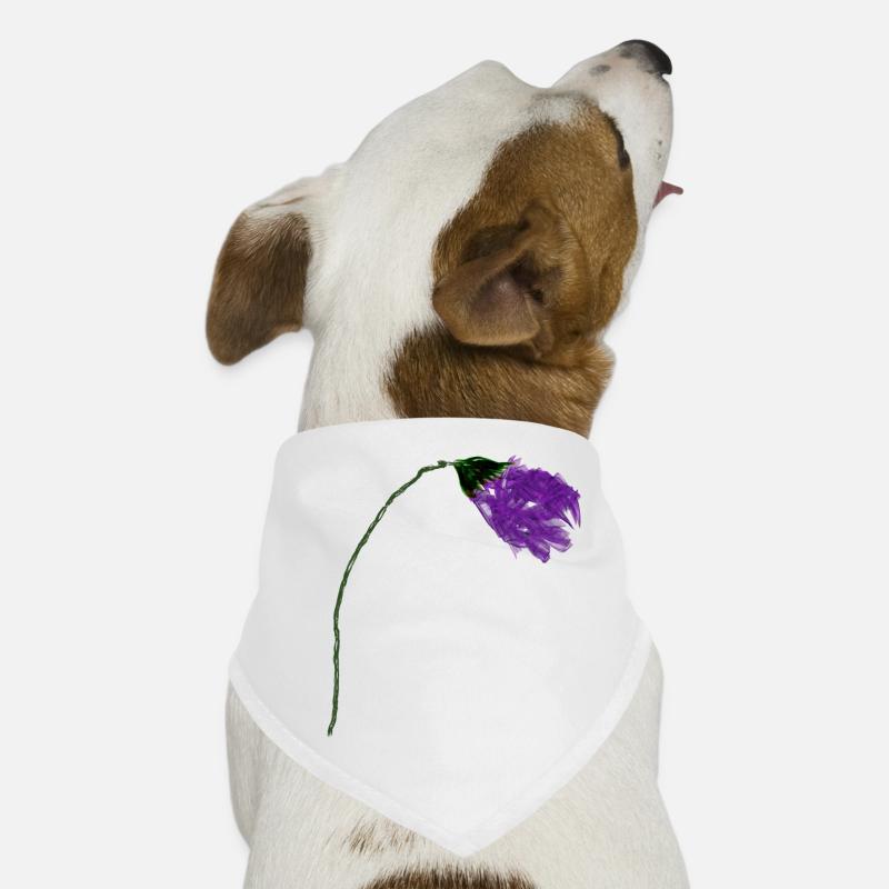 Violet flower with abstract surface Dog Bandana