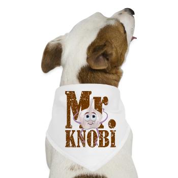 Knoblauch Mr. Knobi kochen stinken Koch - Hunde-Bandana - Weiß - Vorne