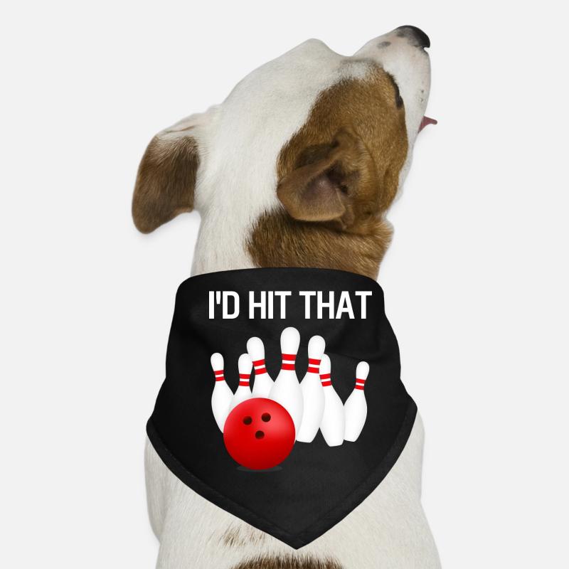 Bowling Player Sports Gift Funny Bowling Dog Bandana