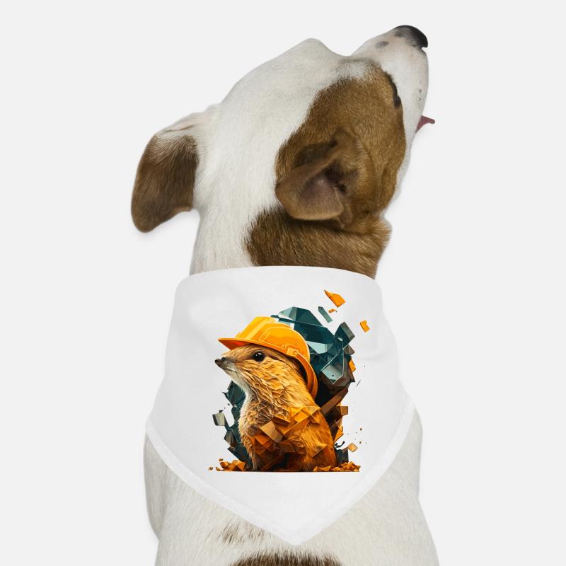 This ground squirrel is for occupational safety with helmet Dog Bandana