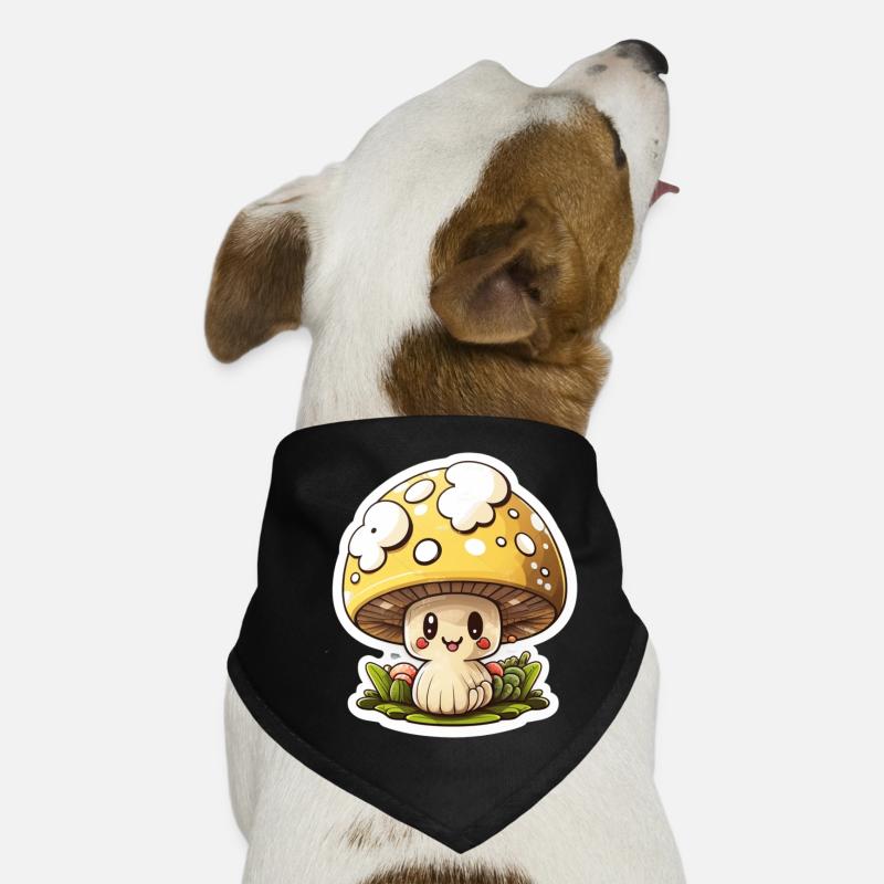 Drôle de champignon de dessin animé Bandana pour chien