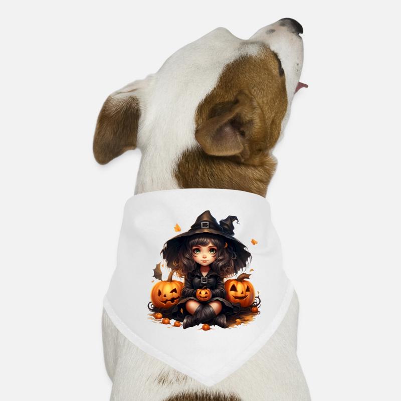 Halloween Pumpkin Witch Dog Bandana