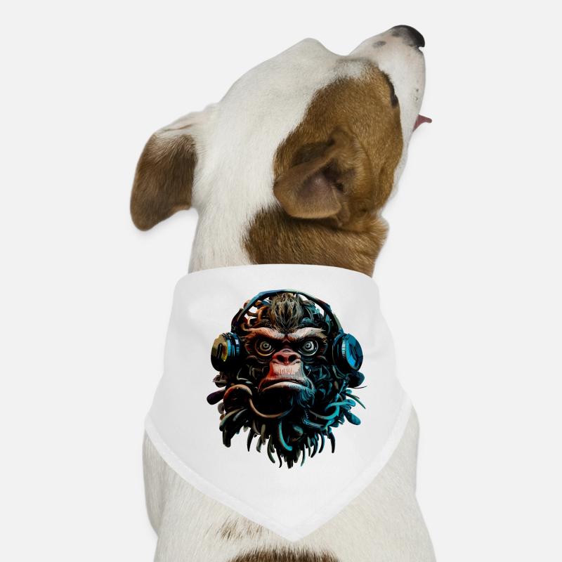 Singe avec casque Bandana pour chien
