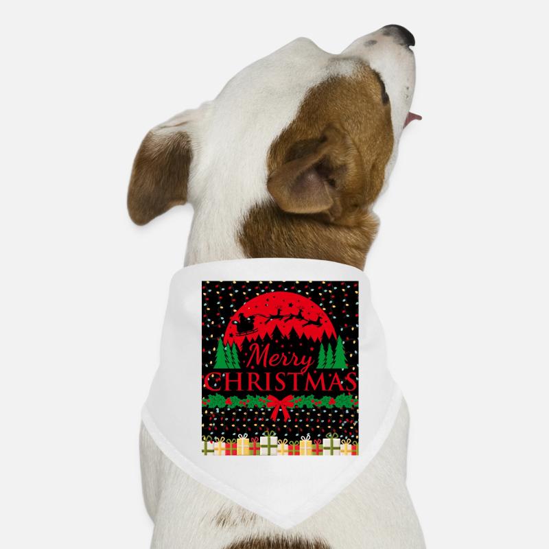 Conception de silhouette de Noël avec le Père Noël Bandana pour chien