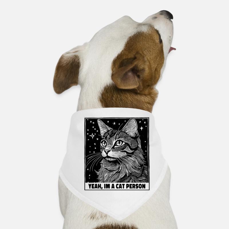 Chat personne chat animal de compagnie déclaration - Bandana pour chien - blanc