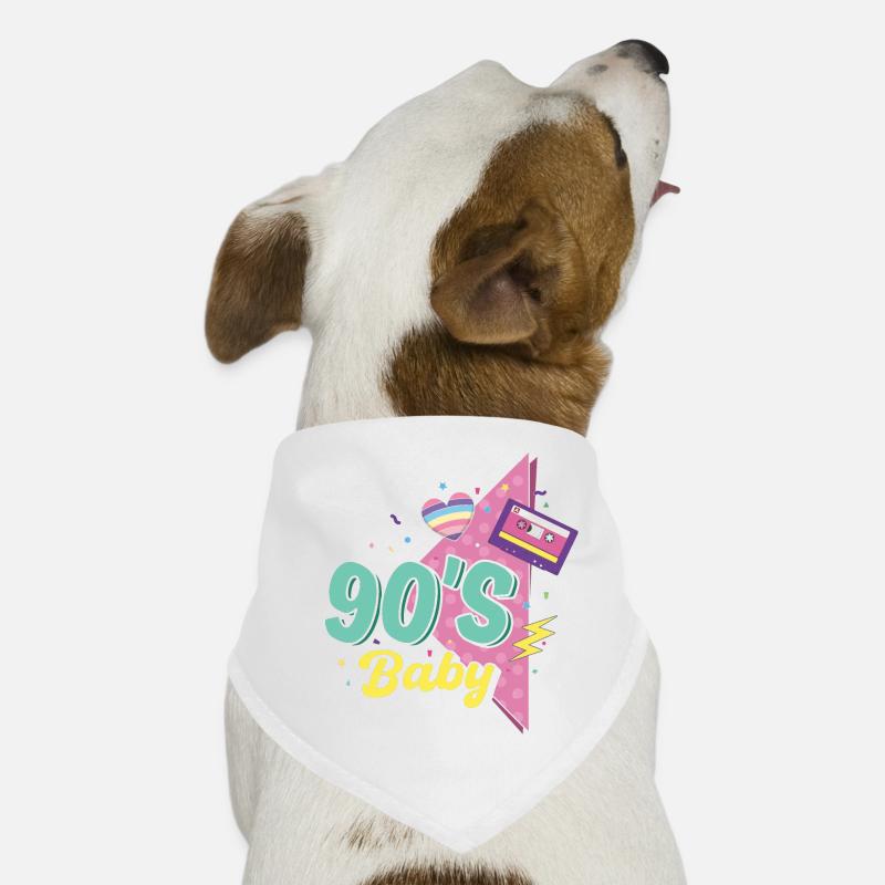 90er Jahre 90s Retro Geschenk Hunde-Bandana