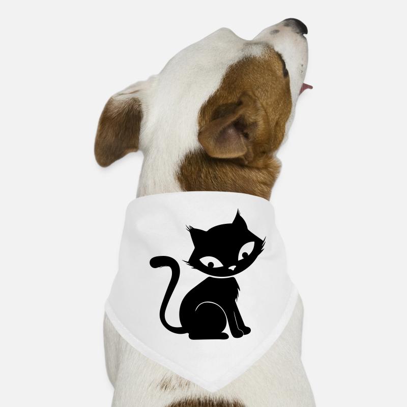 Chat mignon - Bandana pour chien - blanc
