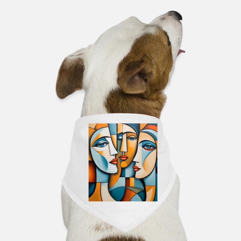 Portrait abstrait Bandana pour chien