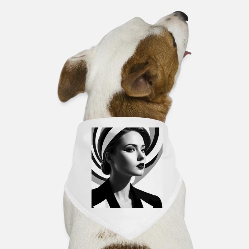 Portrait d’op-art Bandana pour chien