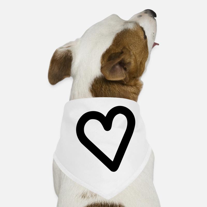 Herz Hunde-Bandana