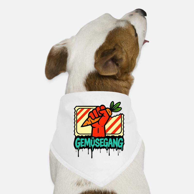 Conception de signe de main d’allée de légumes Bandana pour chien